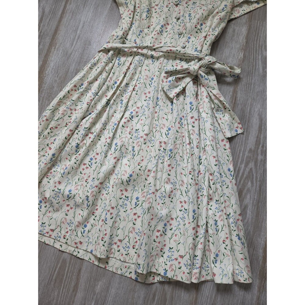 NWOT Gal Meets Glam Anne Spring Sprig Floral Wrap Style Dress Womens 10 Belted - Picture 4 of 12